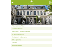 Tablet Screenshot of clarancehotel.com
